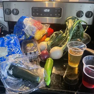 2 bags filled of any veggie for $20 is a steel from millers market stand