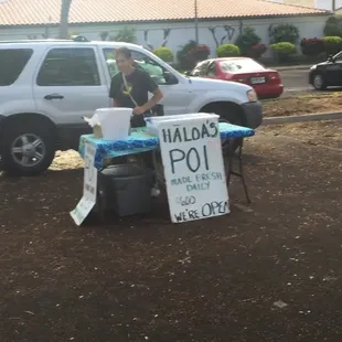 a woman selling food