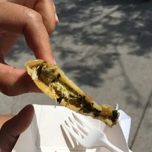 Spinach artichoke pierogi