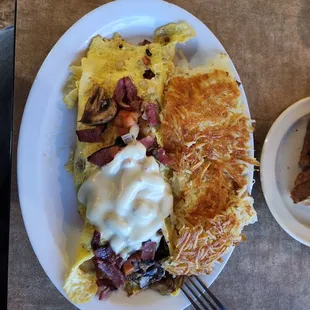 Pastrami omelet