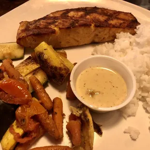 Grilled Blackened Alaskan Salmon.