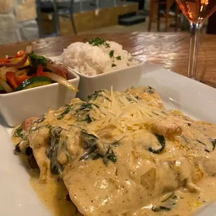 Chicken Spinach Enchiladas