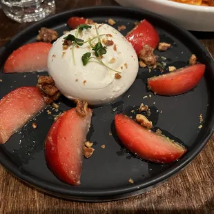 Plum burrata