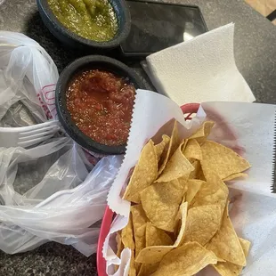 Free chips while dining in