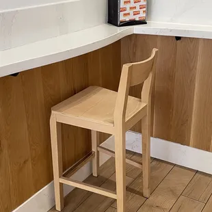 Smallest counter seating ever lol. The social distancing seat?