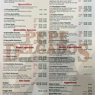 Menu (pardon my shadow lol)