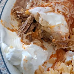 The Burrito full of beef.