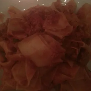 Pappardelle Sausage in Spicy Tomato Sauce