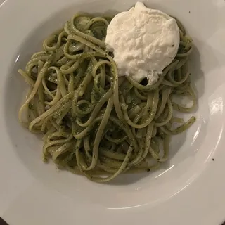 Linguine Pesto **contains nuts**