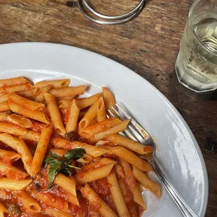 Pasta with tomato and basil
