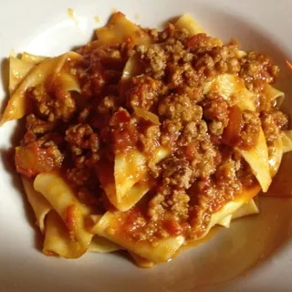 Pappardelle with Sausage in Spicy Tomato Sauce