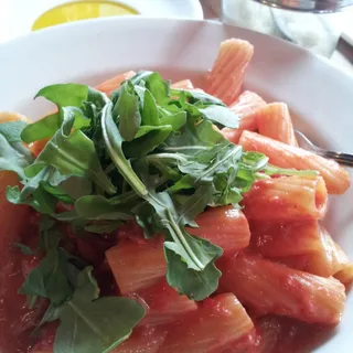Rigatoni Prosciutto di Parma and Arugula in Pink Sauce