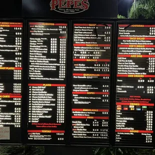 Pepe&apos;s Menu
