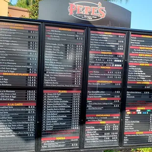 Menu. Lot of options.