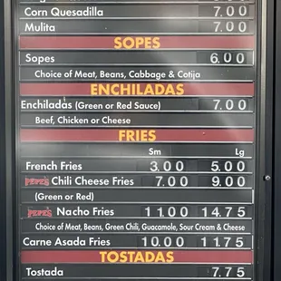 Menu prices have increased within 3 months
