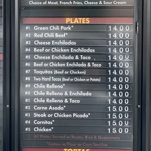 Menu prices have increased within 3 months