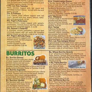 Mexican favorites dishes