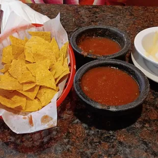Chips and Salsa...paid for some cheese...didn't last was delicious