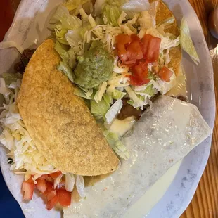 Special Lunch #3. Taco, chalupa, beef/bean burrito