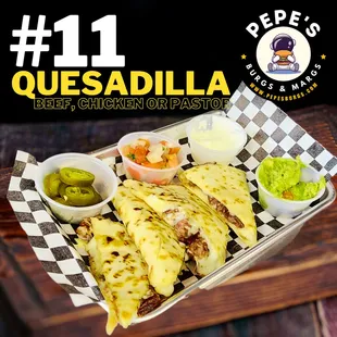 quesadilla with quesadilla and pickles