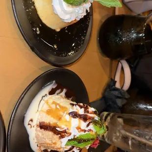 Flan and tres leches