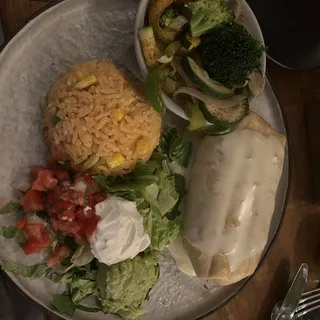 Black Bean and Mushroom Chimichanga