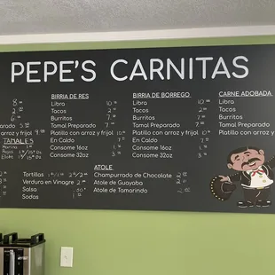 Their menu