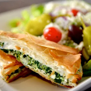 Spanakopita with a Greek Salad