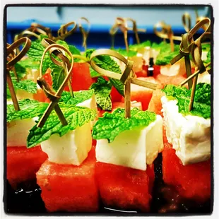 Watermelon and Feta with fresh mint