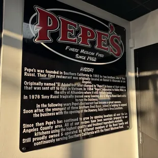 History of Pepe's