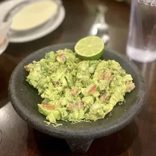 a bowl of guacamole
