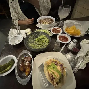 Shrimp taco &amp; steak and rice bowl