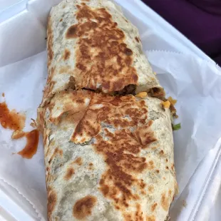 Monster sized huge beef burrito ... amazingly good and such a good value!!