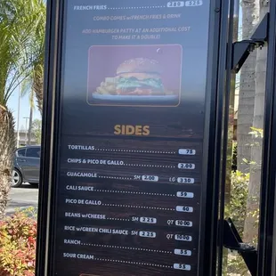 MENU as of 3/31/2021