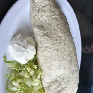 Carnitas burrito Meat flavor was not tasty &amp; it was not cooked