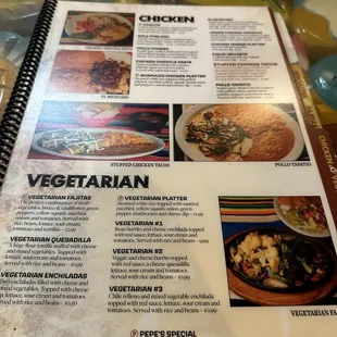 Chicken &amp; vegetarian