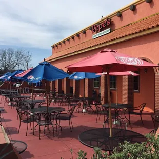 The patio is now open