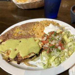 Poblano pepper quesadilla Lunch