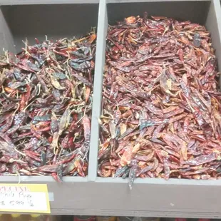Some of the dried chilis in the Tienda.