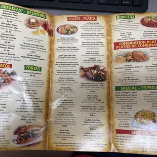 the menu