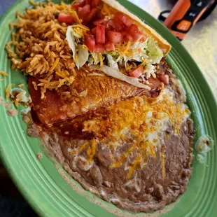 White guy combo: taco and cheese Enchilada. ;)