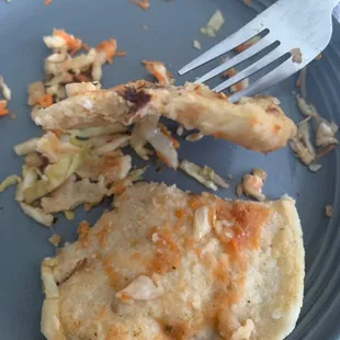 I ordered bean and cheese.. but they forgot the inside. All masa