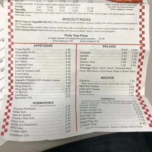 Updated menu 11-15-19