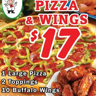 pizza and wings