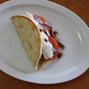a tortilla on a plate