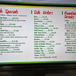 Updated menu 2/14/2023