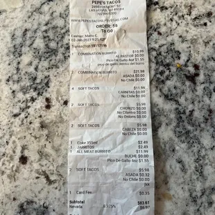Receipt