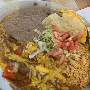 Plate - taco, enchiladas