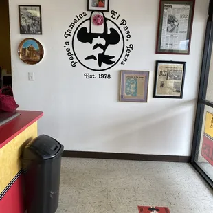 the entrance to the restaurant