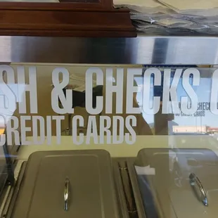 No credit cards excepted